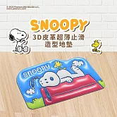 SNOOPY史努比趣味3D超薄吸水止滑地墊  悠閒