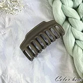 【卡樂熊】霧感系列．方頭素色造型抓夾(五色)- 磨砂咖色