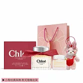 Chloe’ 香氛小熊組[玫瑰晨語淡香精(30ml)+沁漾玫瑰香水(5ml)+貴婦小熊玩偶吊飾]附提袋-情人節限定禮-公司貨(效期至2027/12/31)
