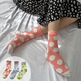 【AnZa】點點糖果色棉料堆堆襪短襪(3入組)     A (粉+綠+紫)