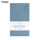 Indigo 2026 Offcial Slim Monthly Diary 月日記 water blue