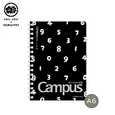 KOKUYO SOUSOU×Campus經典軟線圈筆記本5mm點格  (A6)-黑