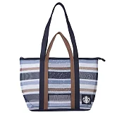 [星巴克]星質感條紋網布提背袋