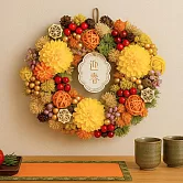 【日本Green House】日式新年迎春 精美裝飾花圈25.5cm ‧ 花園秘徑