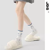 【JDS設計襪】珊瑚絨加厚保暖費爾島襪    綿綿漫冬-白