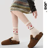 【JDS設計襪】珊瑚絨加厚保暖費爾島襪  暖絨冬日-米