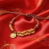 【HandStyle】手鍊 五帝錢財神到招財開運紅繩編織手練(22055) _一路發 L269-6