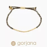 GORJANA POWER GEM 金色平衡骨 可調式能量手鍊 鐵灰礦石 力量動能領導權