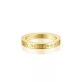 MANTRABAND 美國悄悄話戒指 She Believed She Could, So She Did 金色戒指 她相信她可以 (內徑1.6公分) 6