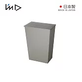 【日本岩谷Iwatani】寬型可分類掀蓋式垃圾桶(附輪)-36L -灰