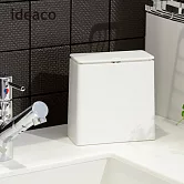 【日本ideaco】方形桌邊按壓式垃圾桶-1.4L -白