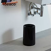 【日本ideaco】摩登圓形家用垃圾桶-6L -黑