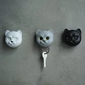 QUALY 喵喵鑰匙圈(灰)