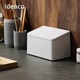 【日本ideaco】長方纖形桌邊按壓式垃圾桶-1.8L -灰