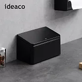 【日本ideaco】長方纖形桌邊按壓式垃圾桶-1.8L -黑