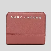 MARC JACOBS 簡約皮革拉鍊短夾-酒紅