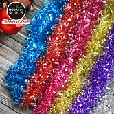 摩達客-2米(200cm) 4吋亮光鑽石金蔥彩條(3條一組-顏色隨機出貨) 可掛聖誕樹/門窗邊/牆沿/派對裝扮用