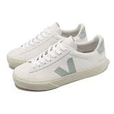 Veja 休閒鞋 Campo Chromefree Leather 女鞋 白 水藍 奶油底 小白鞋 CP0502485A 24.5cm EXTRA WHITE/MATCHA