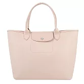 LONGCHAMP LE PLIAGE CITY系列PVC帆布托特包 裸粉