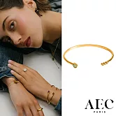 AEC PARIS 巴黎品牌 白鑽東菱玉手環 可調式簡約金手環 BANGLE SITA