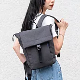 satana - Fresh 青職人 俐落率性後背包 - 石墨黑
