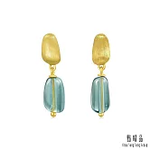 【點睛品】足金 g*系列 摩登質感黃金耳環(一對)