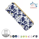 【雨之情】日系速乾吸水雨傘布套 (防水套) 藍色紛花 藍色紛花