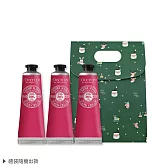 L’OCCITANE 歐舒丹 經典護手霜30MLX3禮袋組-聖誕交換禮物-公司貨 乳油木玫瑰X3