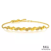 【點睛品】YuYu系列 典雅簡約 黃金鑽石手鍊