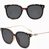 seoul show首爾秀 豎米釘高級感金屬腿太陽眼鏡UV400墨鏡 524  玳瑁框黑灰片