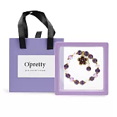 O’Pretty 歐沛媞 天然高貴紫水晶吊墜手鍊-水晶花