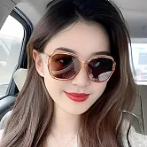 seoul show首爾秀 一鏡兩用近視套鏡輕量TR90太陽眼鏡UV400墨鏡 022  透茶框茶片