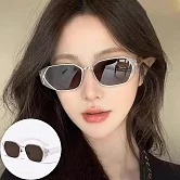seoul show首爾秀 小冰塊高級感復古太陽眼鏡抗UV400墨鏡 12012  透粉框茶片