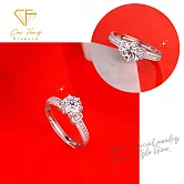 【CF鑽飾】女戒《唯愛》莫桑鑽 1克拉鑽戒 純銀戒指