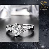 【CF鑽飾】女戒《雪之星》莫桑鑽 1克拉鑽戒 純銀戒指