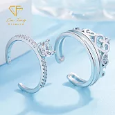 【CF鑽飾】女戒《星光皇后》莫桑鑽 1克拉鑽戒 純銀戒指