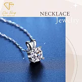 【CF鑽飾】項鍊《兔斯拉》莫桑鑽1克拉 鑽墜