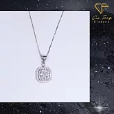 【CF鑽飾】項鍊《豪鑲方包》莫桑鑽 1克拉鑽墜