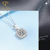 【CF鑽飾】項鍊《幸福方糖》莫桑鑽 1克拉鑽墜