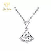 【CF鑽飾】項鍊《靈動裙擺》莫桑鑽50分 鑽墜