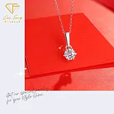 【CF鑽飾】項鍊《六爪水滴》莫桑鑽1克拉 鑽墜