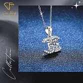 【CF鑽飾】項鍊《鑲奈兒》莫桑鑽1克拉 鑽墜