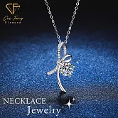 【CF鑽飾】項鍊《舞蝶》莫桑鑽1克拉 純銀鑽墜