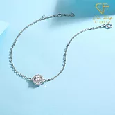 【CF鑽飾】手鍊《經典圓包》莫桑鑽 50分 純銀手鏈