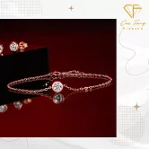 【CF鑽飾】手鍊《感知泡泡》莫桑鑽 0.50克拉 兩色選  玫瑰金