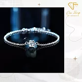 【CF鑽飾】手鍊《珍愛六爪》莫桑鑽1克拉純銀手鏈