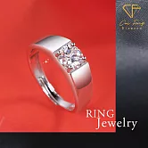 【CF鑽飾】男戒《紳士》莫桑鑽1克拉 鑽戒 戒指