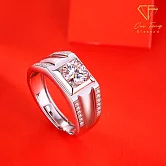 【CF鑽飾】男戒《俊逸》莫桑鑽1克拉 鑽戒 戒指