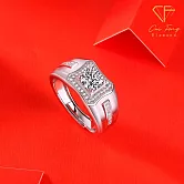 【CF鑽飾】男戒《尊爵》莫桑鑽 1克拉 鑽戒 戒指