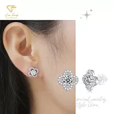 【CF鑽飾】耳環《幸運草》莫桑鑽 1克拉 耳釘 耳針